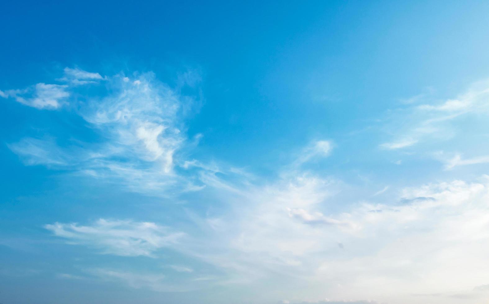 white clouds with blue sky background photo