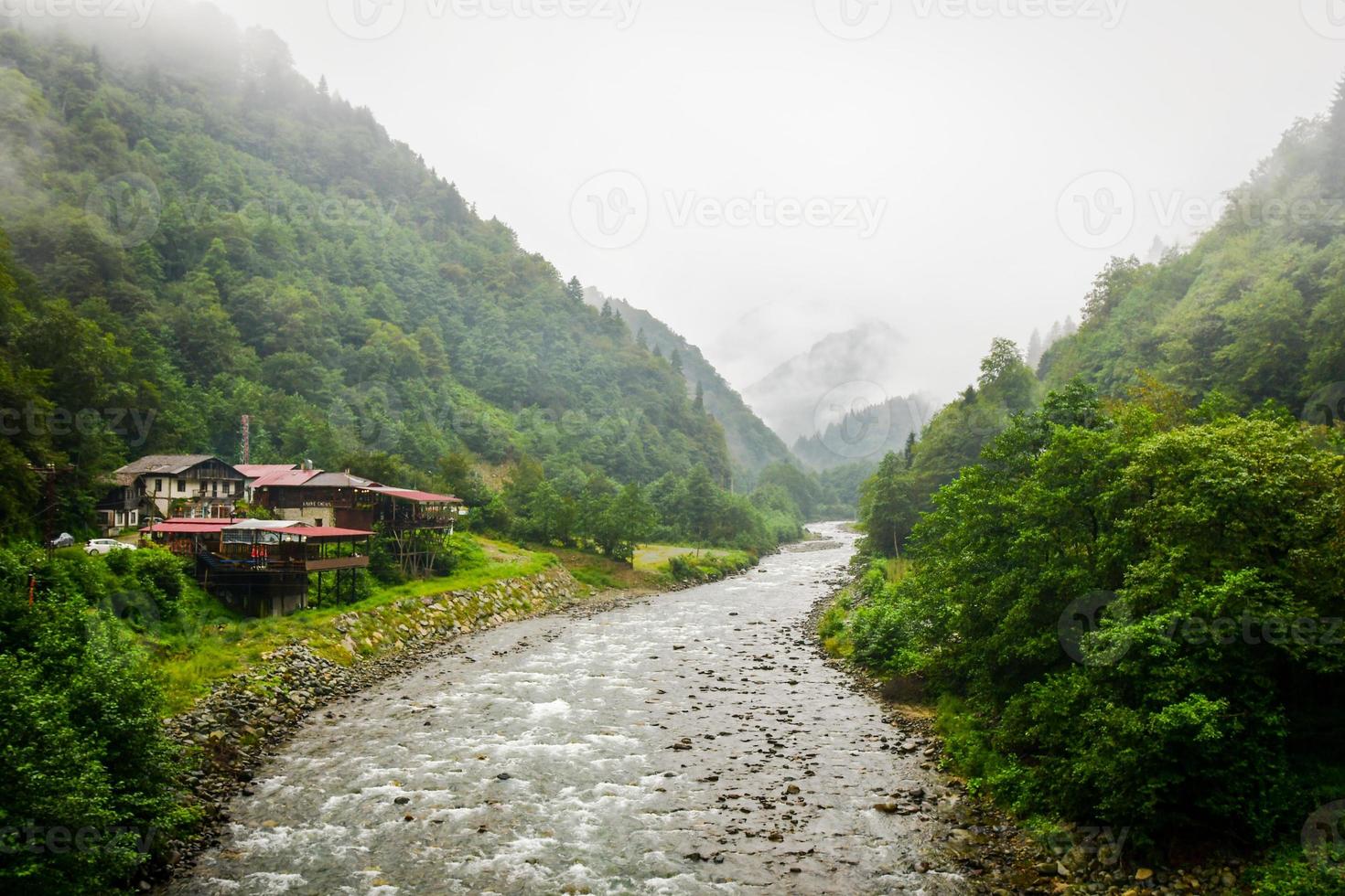 Beautiful landscape from the Elevit uplands of Rize in Black Sea region of Turkey. photo