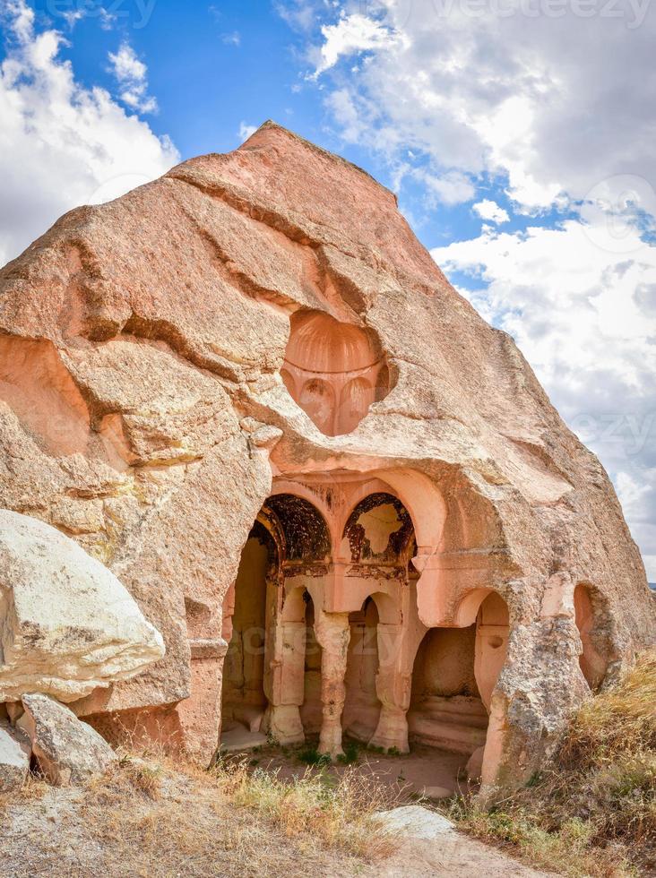 Sarica monastery complex in valley of churches in Cappadocia photo