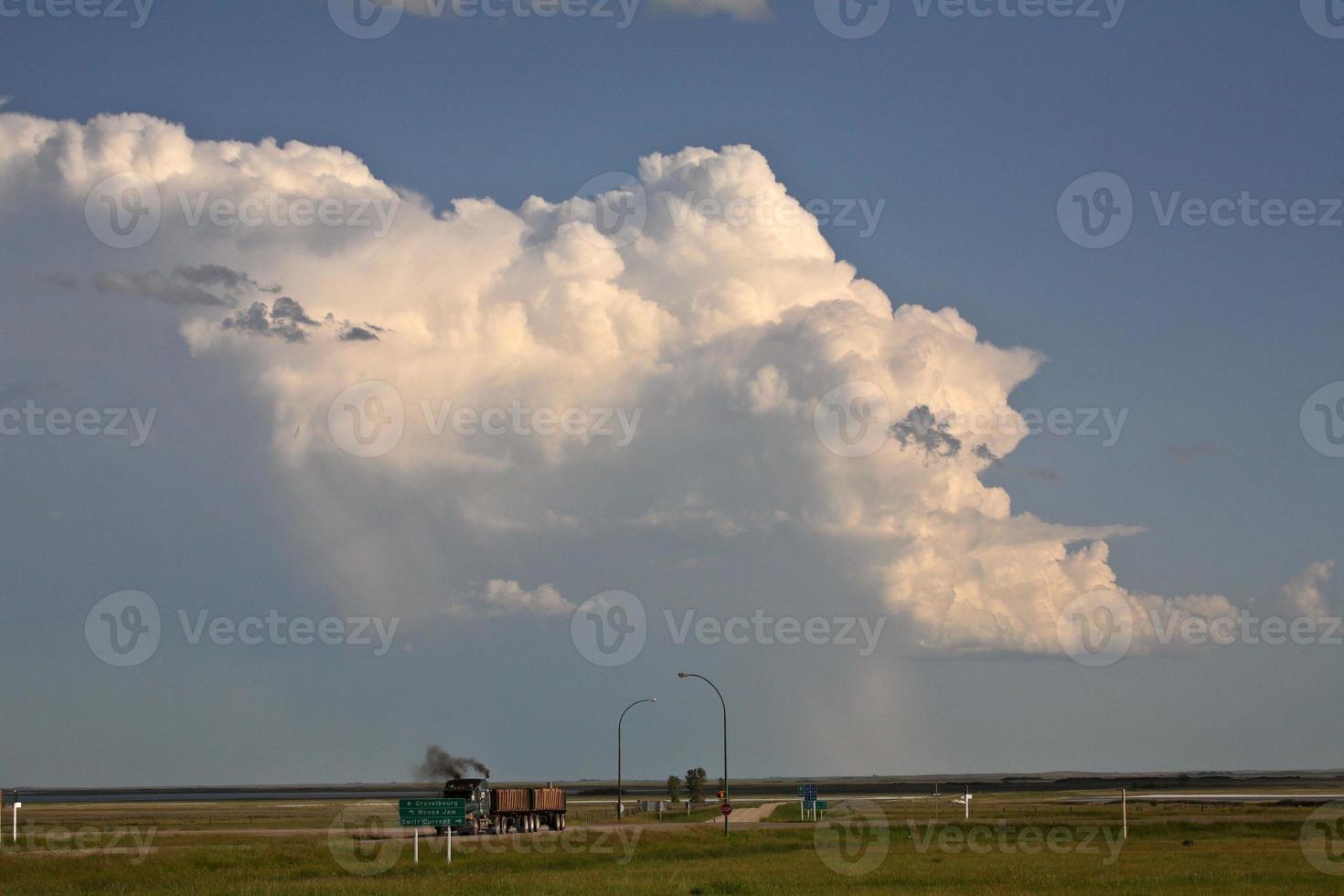 Thunderhead forming south of Chaplin Saskatchewan photo