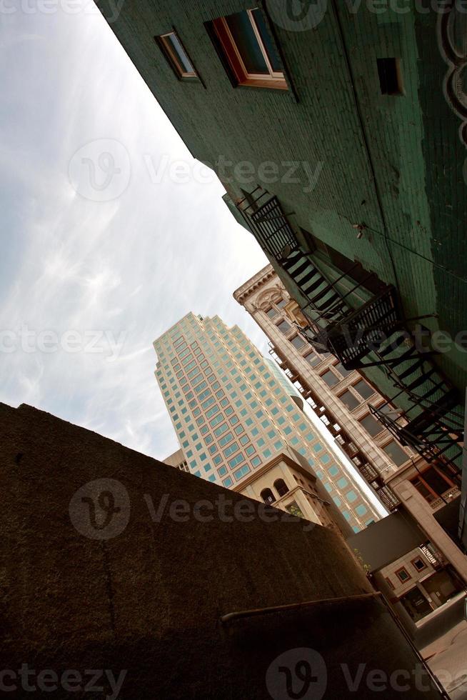 Old and new buildings in downtown Winnipeg photo