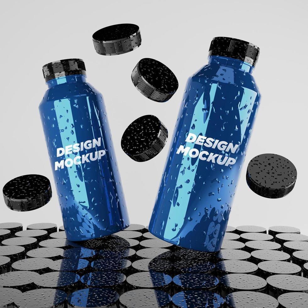 Blue Costume Bottle mockup photo