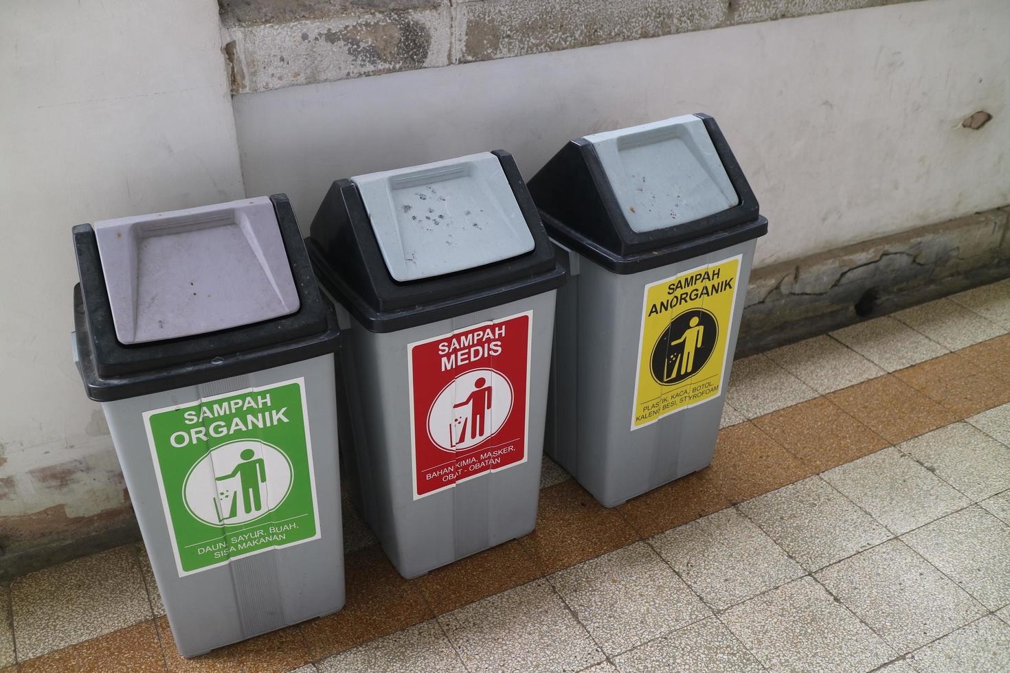 Editorial image of the rubbish bin in historic building lawang sewu in semarang city central java Indonesia photo