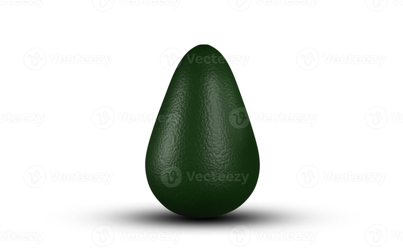 Avocado illustration 3d design on white background photo