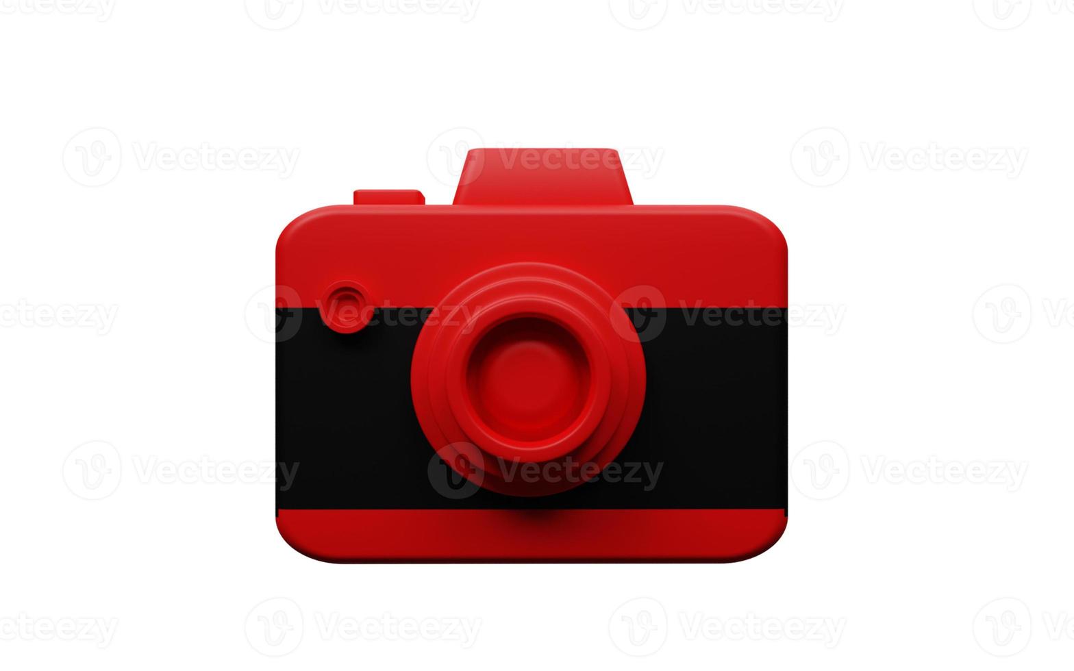 3d camera illustration design on white background photo