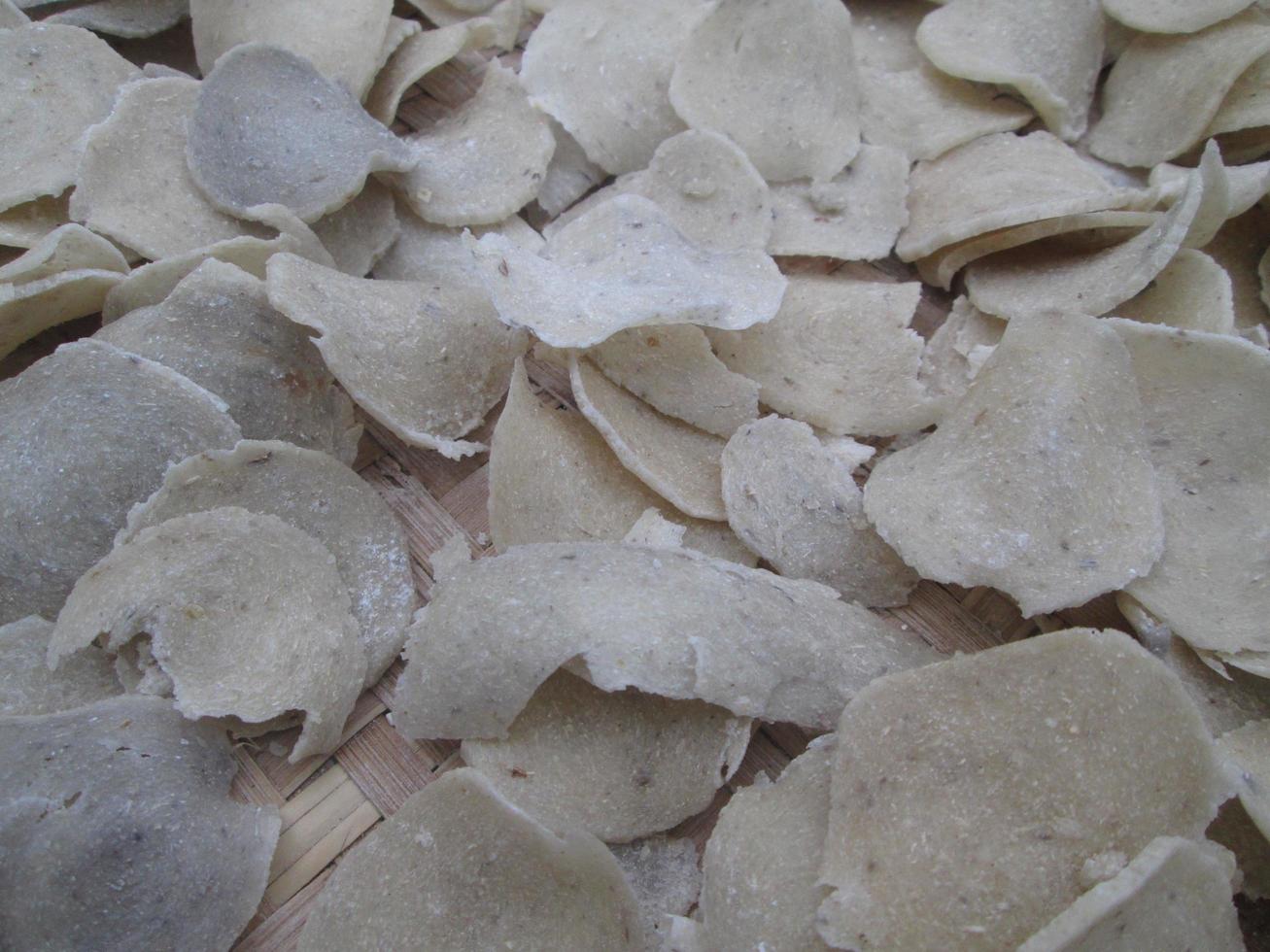 raw chips, typical Javanese food photo