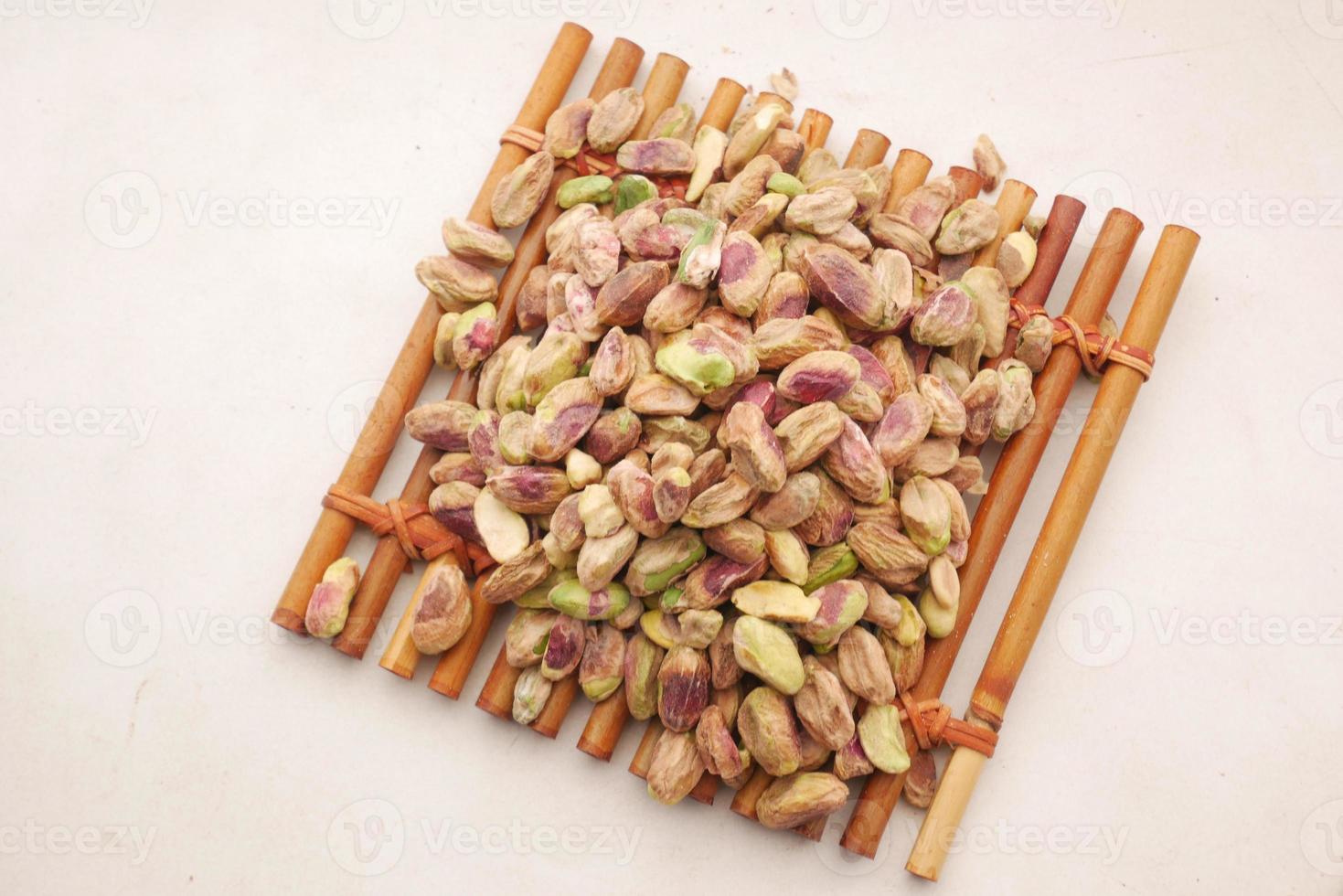 detail shot of natural pistachios nut photo