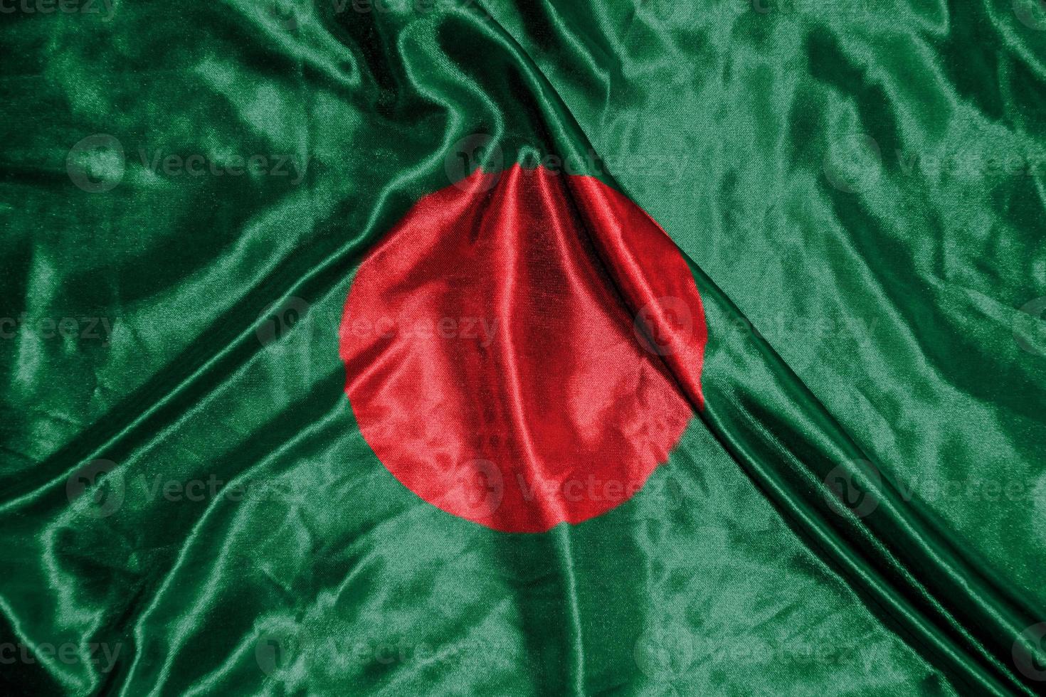 bangladesh cloth flag Satin Flag Waving Fabric Texture of the Flag photo