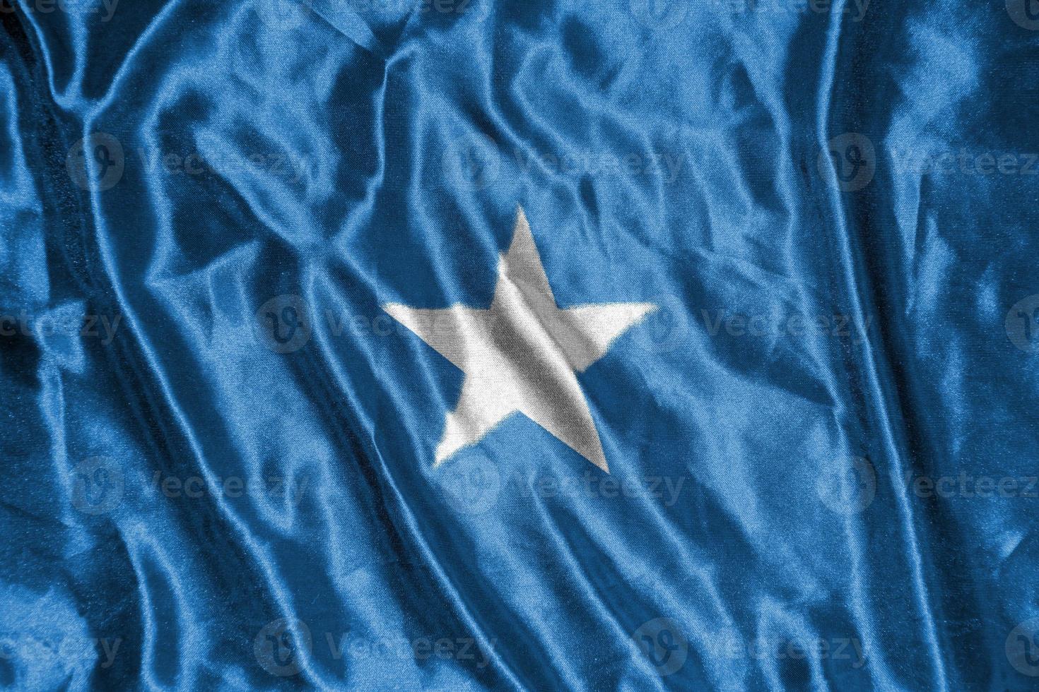 somalia cloth flag Satin Flag Waving Fabric Texture of the Flag photo