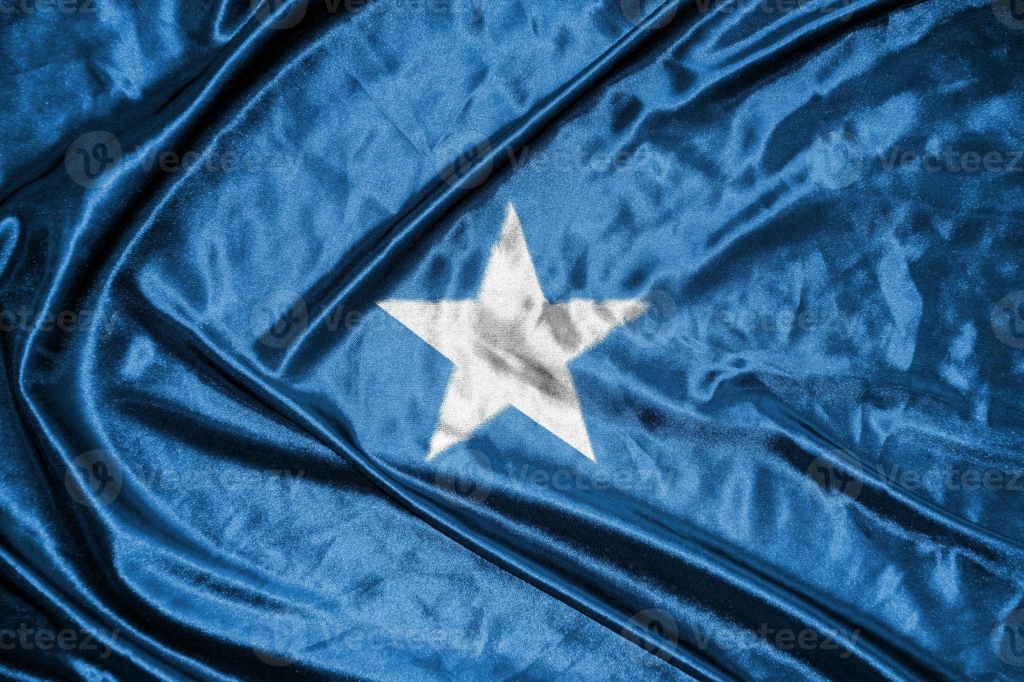 somalia cloth flag Satin Flag Waving Fabric Texture of the Flag photo