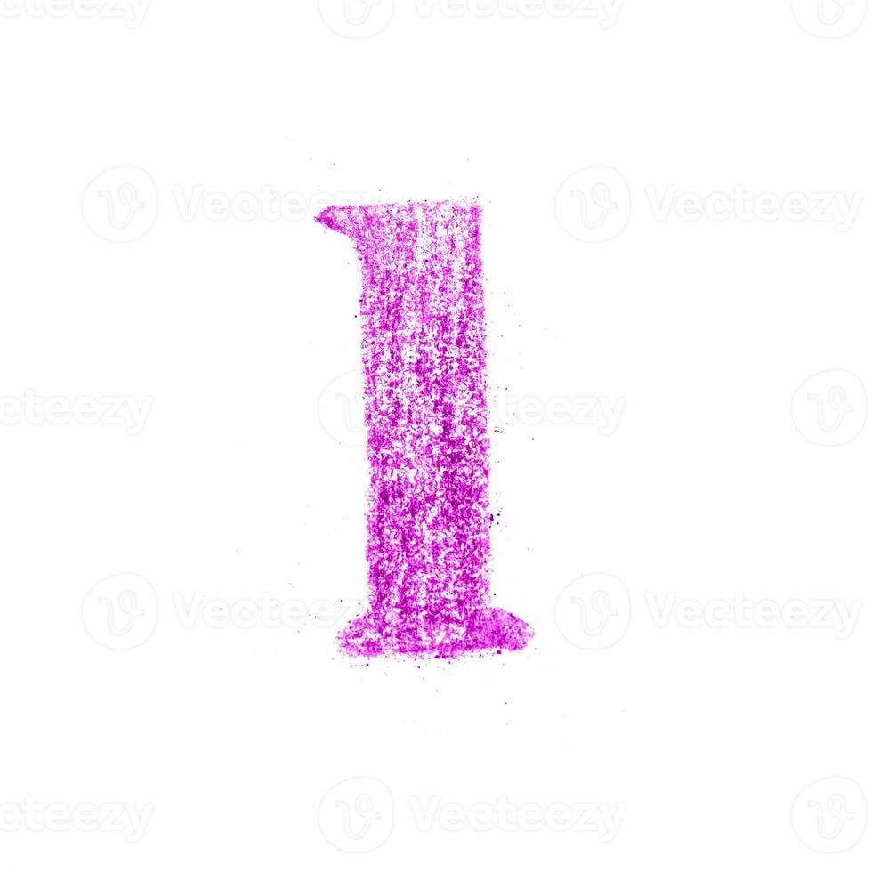 1 Crayon numbers and signs isolated over the white background photo