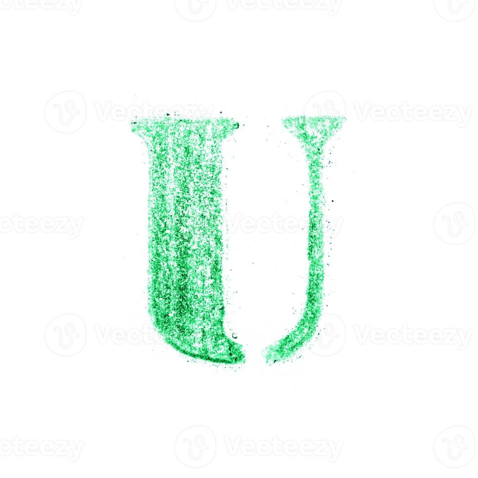 Crayon character alphabet and signs isolated over the white background photo