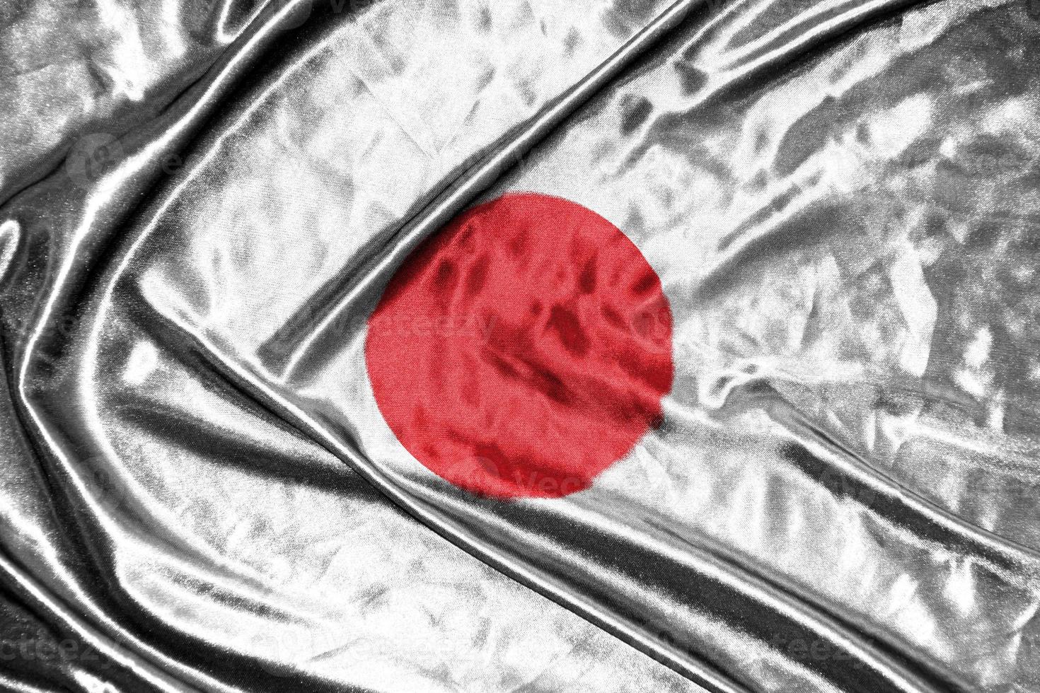 japan cloth flag Satin Flag Waving Fabric Texture of the Flag photo