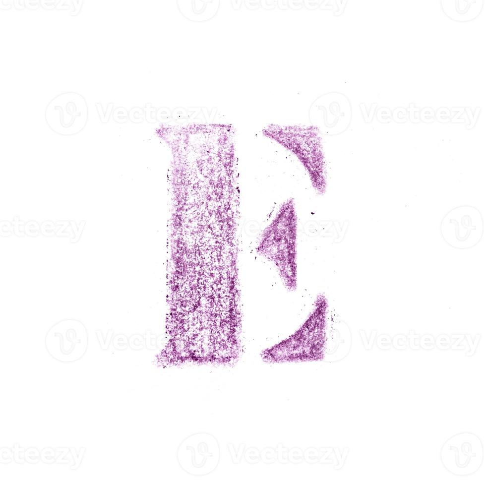 Crayon character alphabet and signs isolated over the white background photo