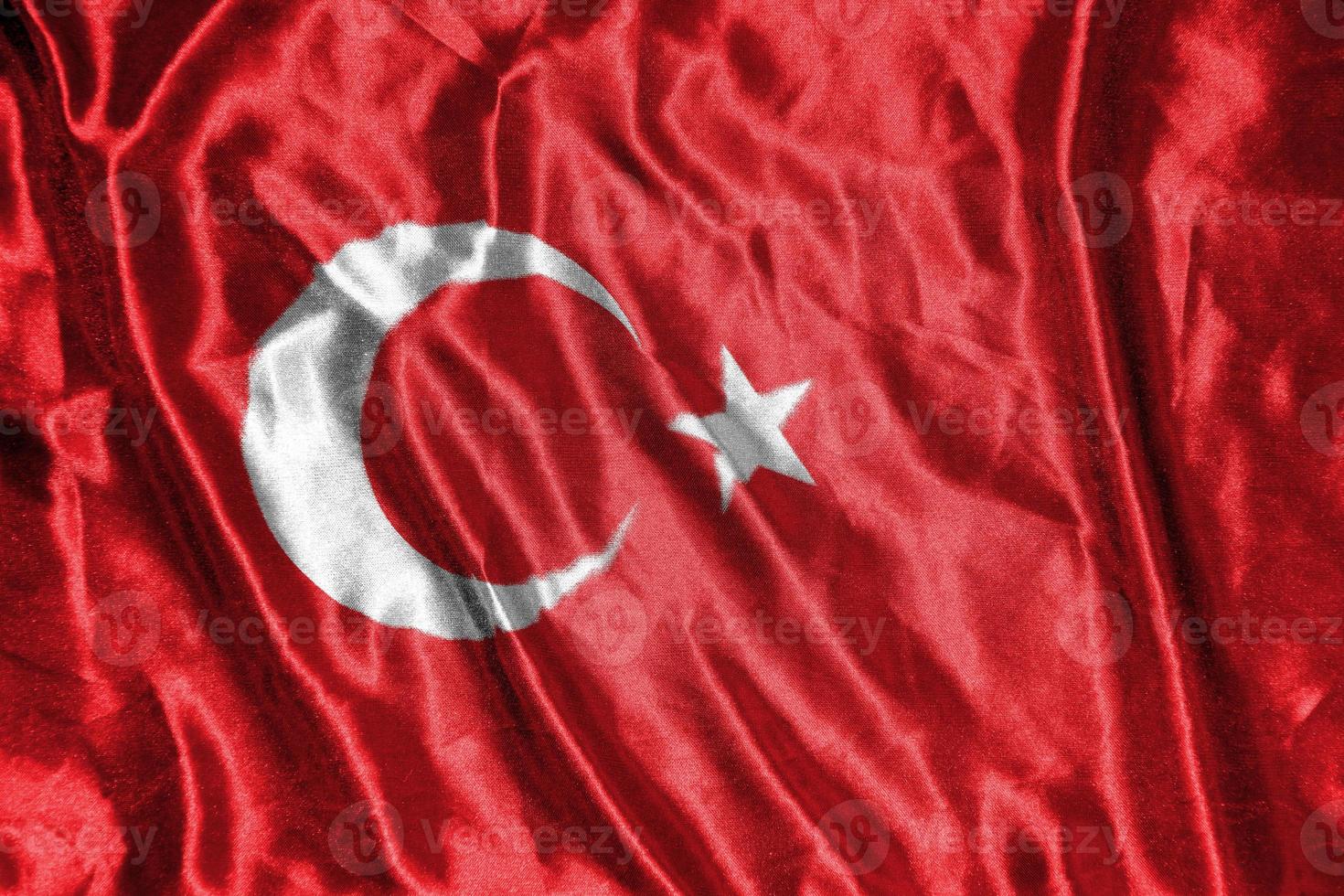 tukey cloth flag Satin Flag Waving Fabric Texture of the Flag photo