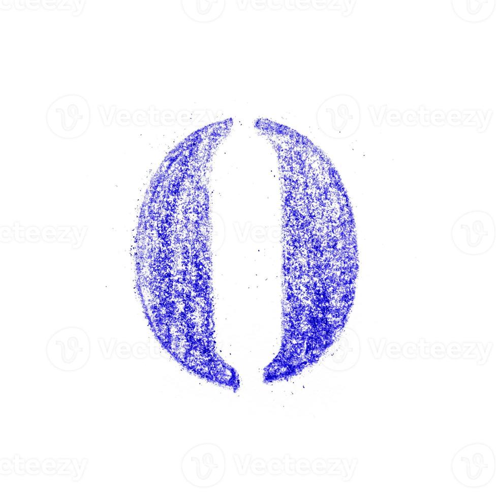 0 Crayon numbers and signs isolated over the white background photo