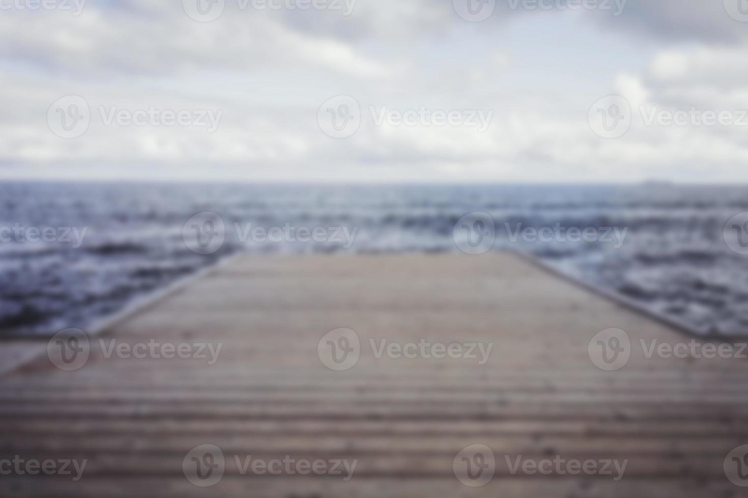 Wooden pier. horizon photo