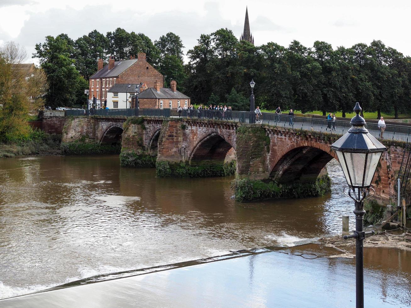 Chester, Cheshire, UK, 2016. Bridge over the River Dee photo
