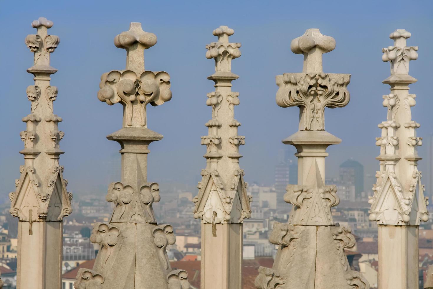 MILAN, ITALY, 2008. Detail of the skyline of the Duomo photo