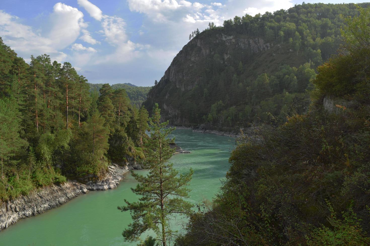 The nature of Altai. Blue Katun River photo