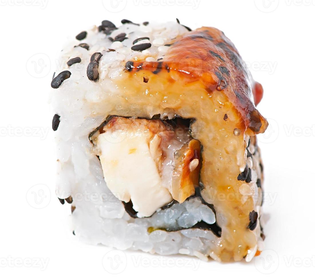 Traditional fresh japanese sushi rolls photo