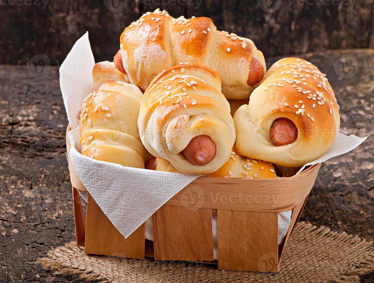 sausage in the dough photo