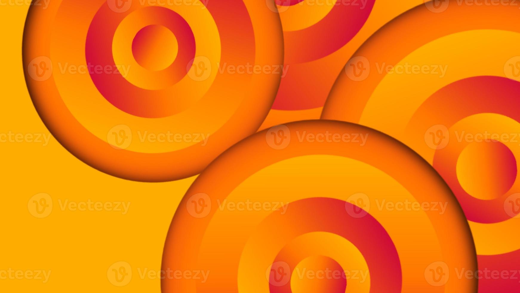 fondo degradado de geometría de círculos con combinación de colores  amarillo y naranja. diseño de fondo