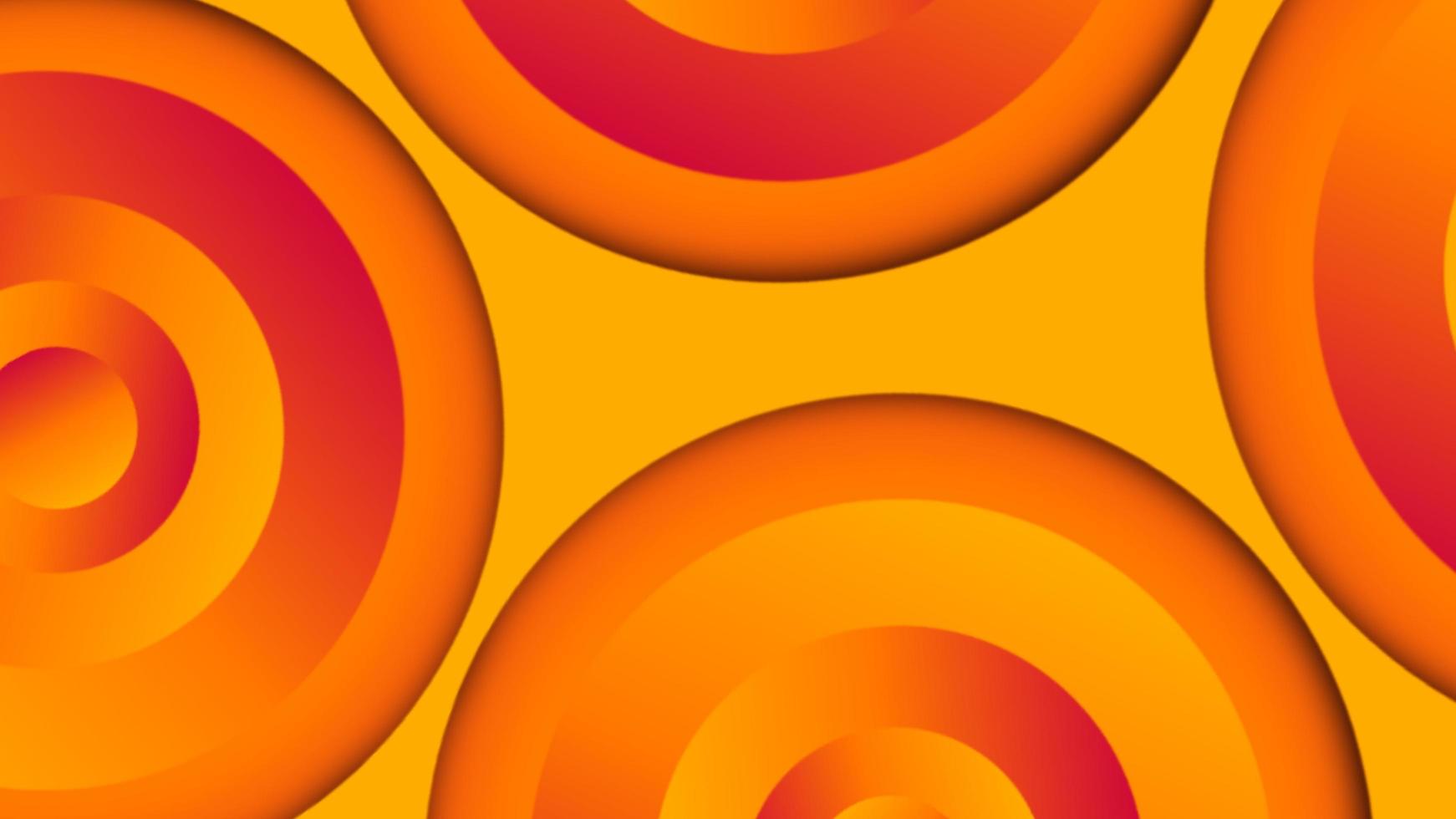 fondo degradado de geometría de círculos con combinación de colores  amarillo y naranja. diseño de fondo
