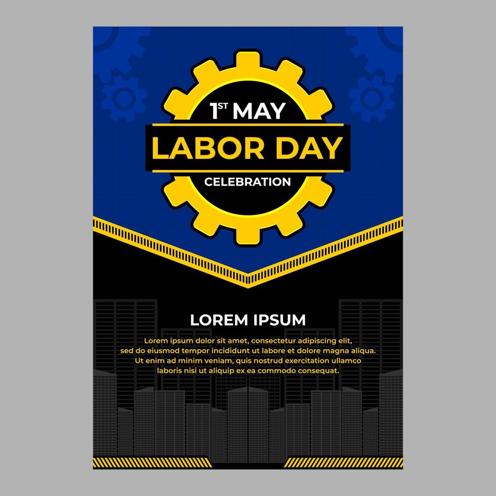 Labor day celebration poster design vector