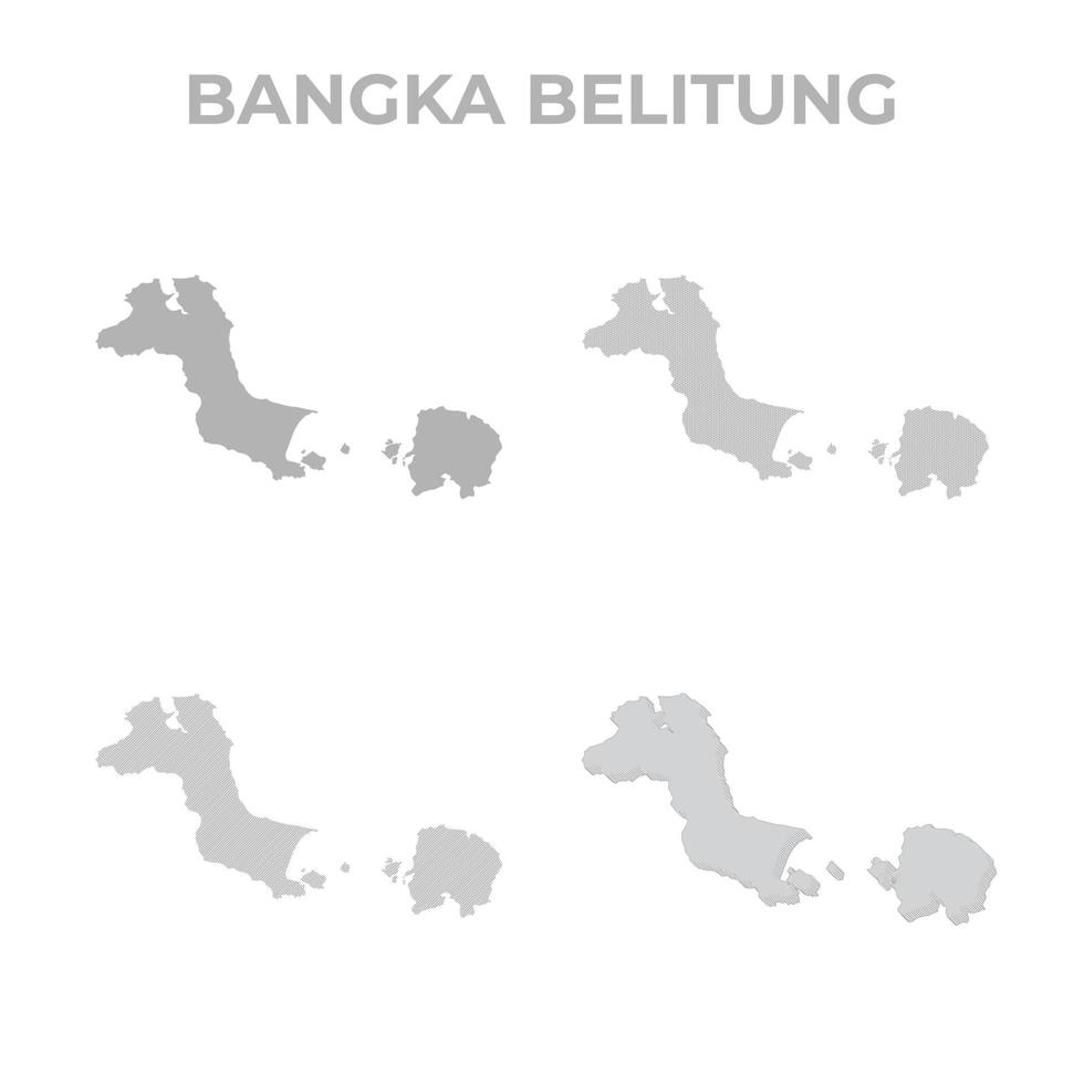 vector de mapa de la provincia de bangka belitung