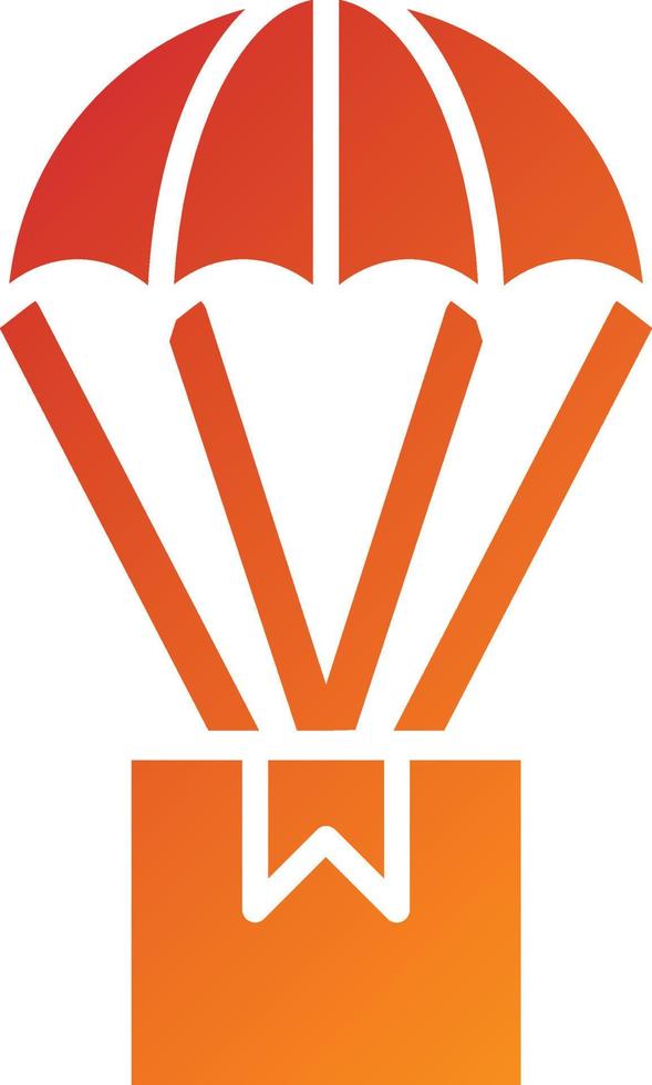 Parachute Delivery Icon Style vector