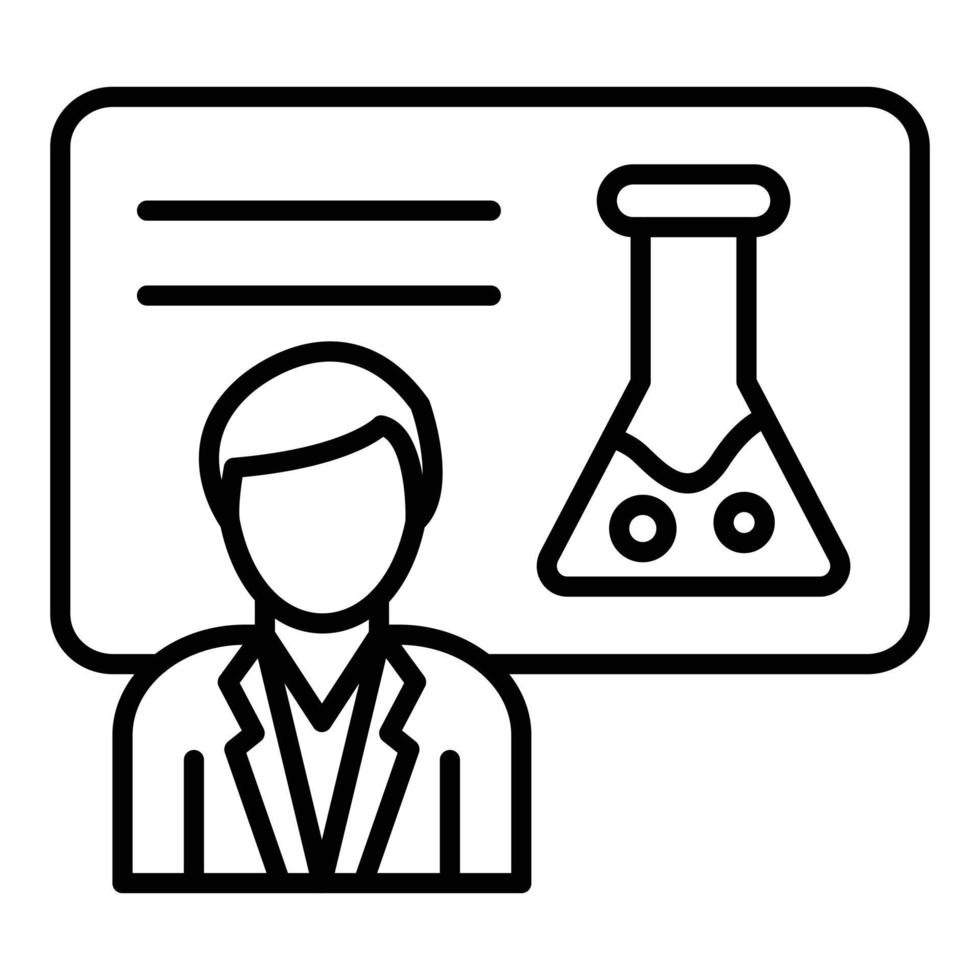 Chemistry Lecture Icon Style vector