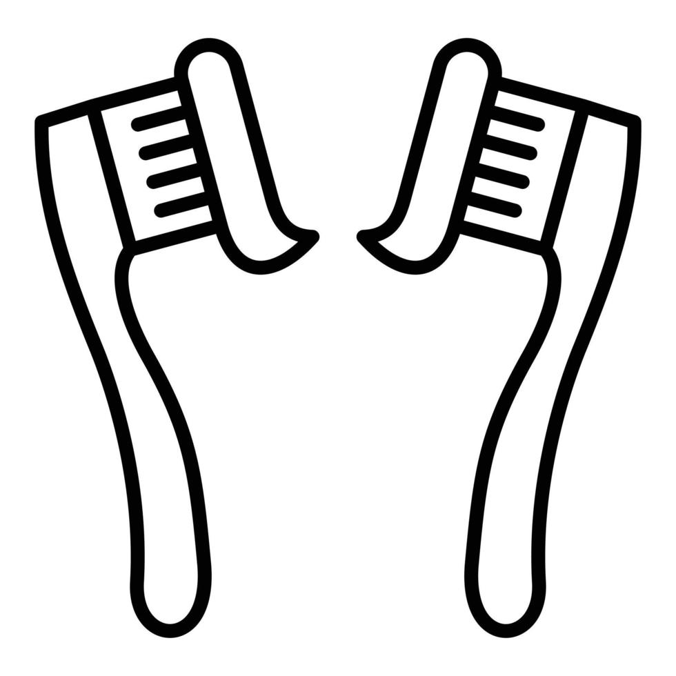 pasta de dientes en estilo de icono de cepillo vector