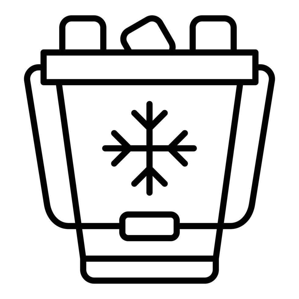 Ice Bucket Icon Style vector