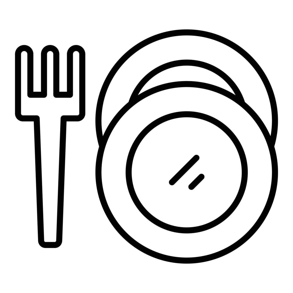 estilo de icono de cubiertos vector
