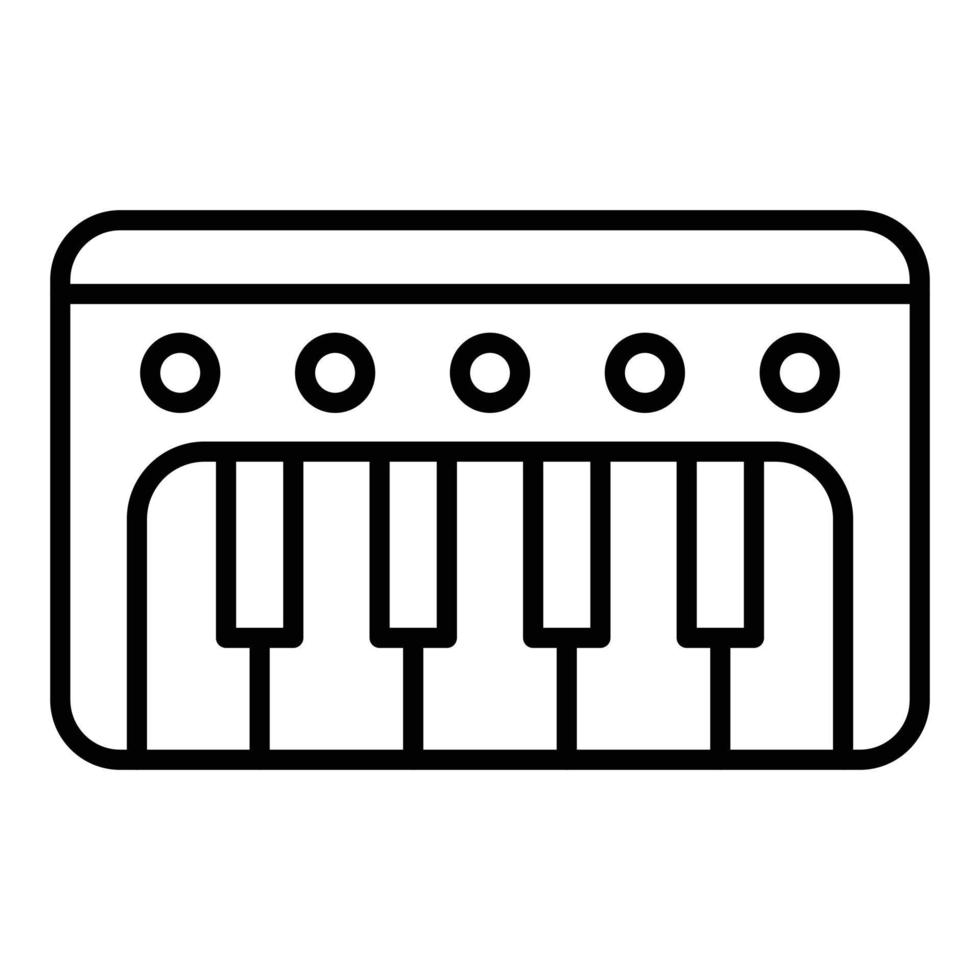 Piano keyboard Icon Style vector