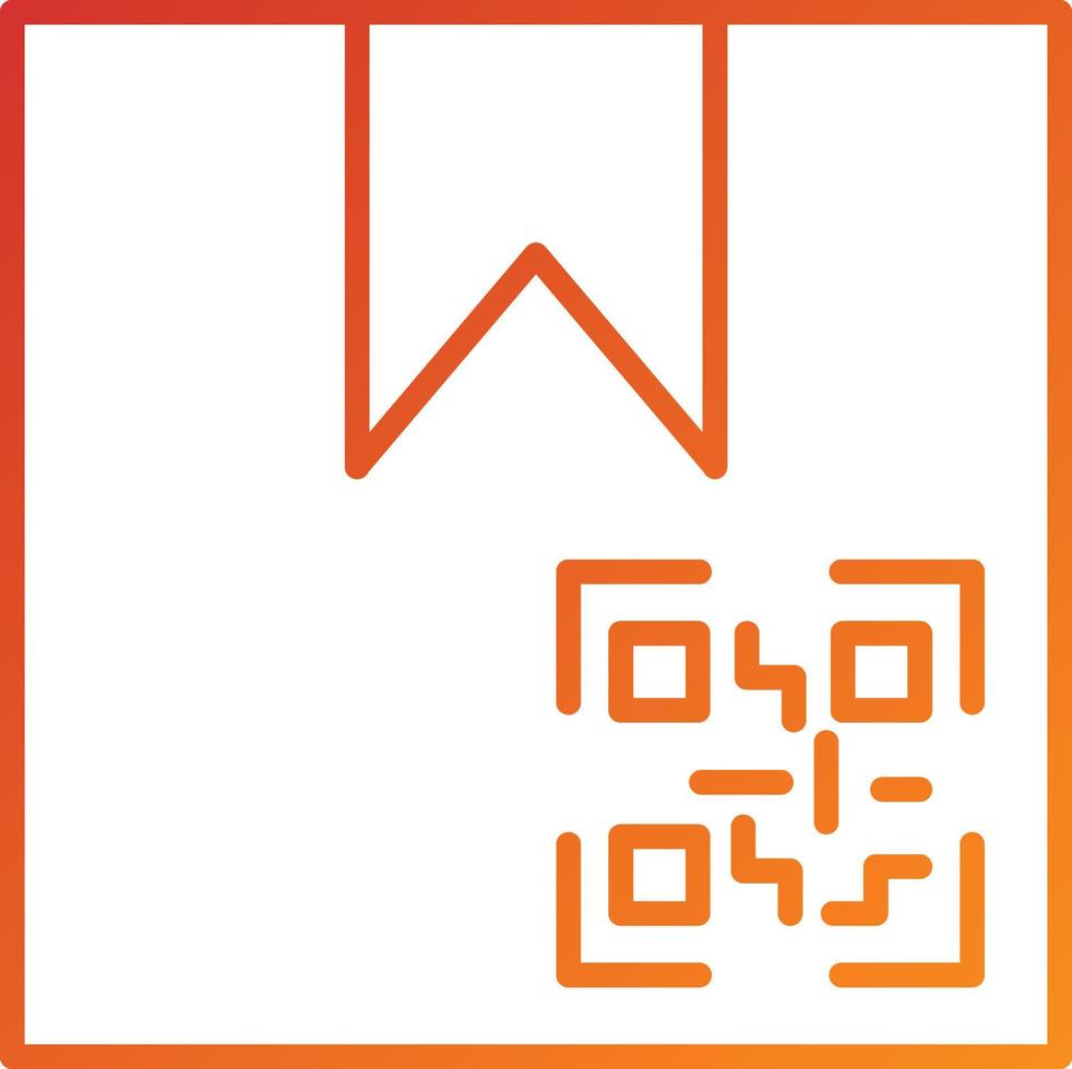 Package QR Code Icon Style vector