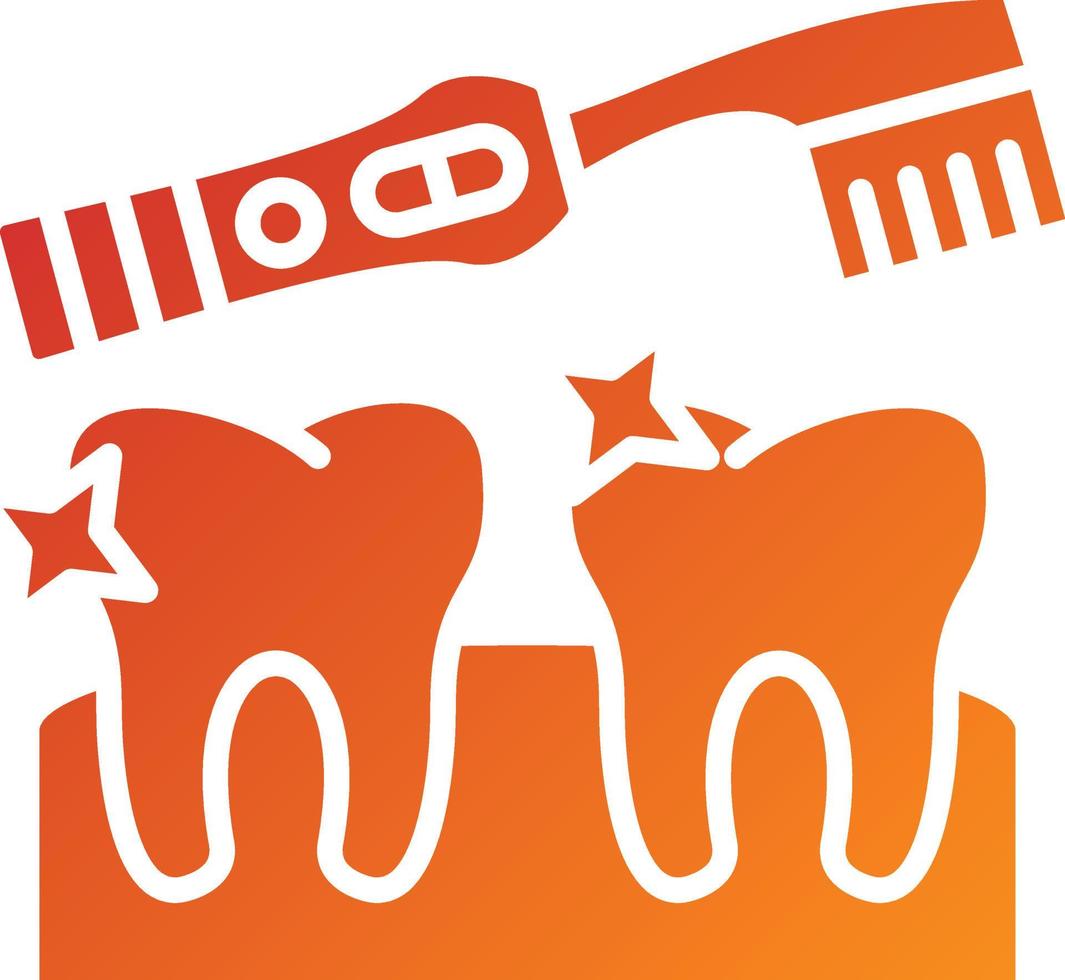 Dental Cleaning Icon Style vector