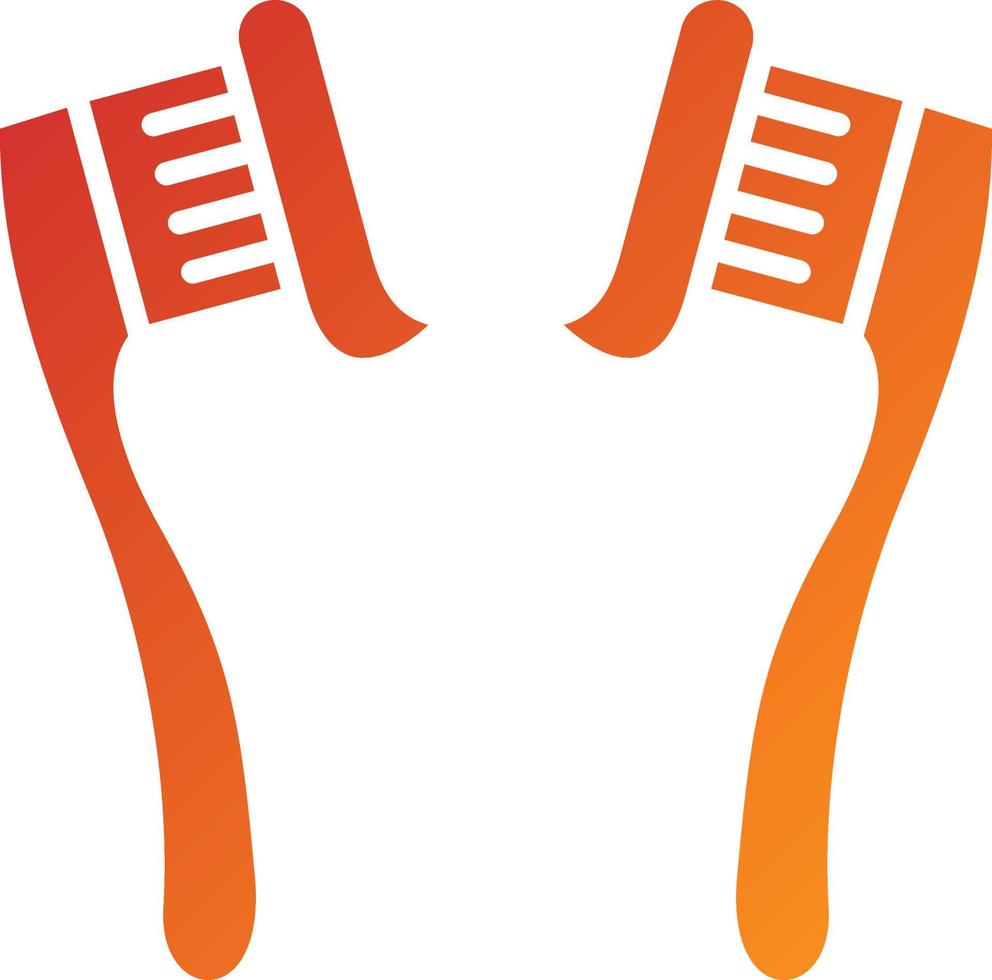 Tooth Paste on Brush Icon Style vector
