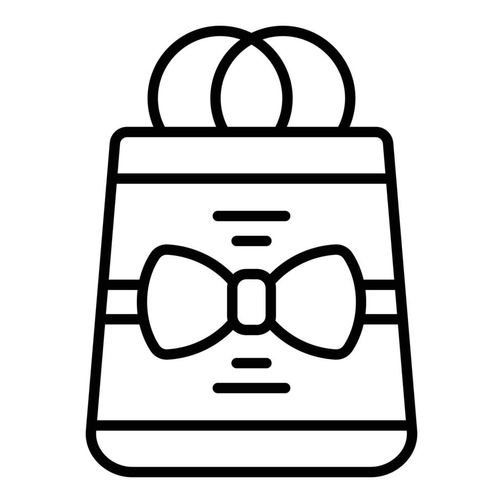 estilo de icono de bolsa de regalo vector