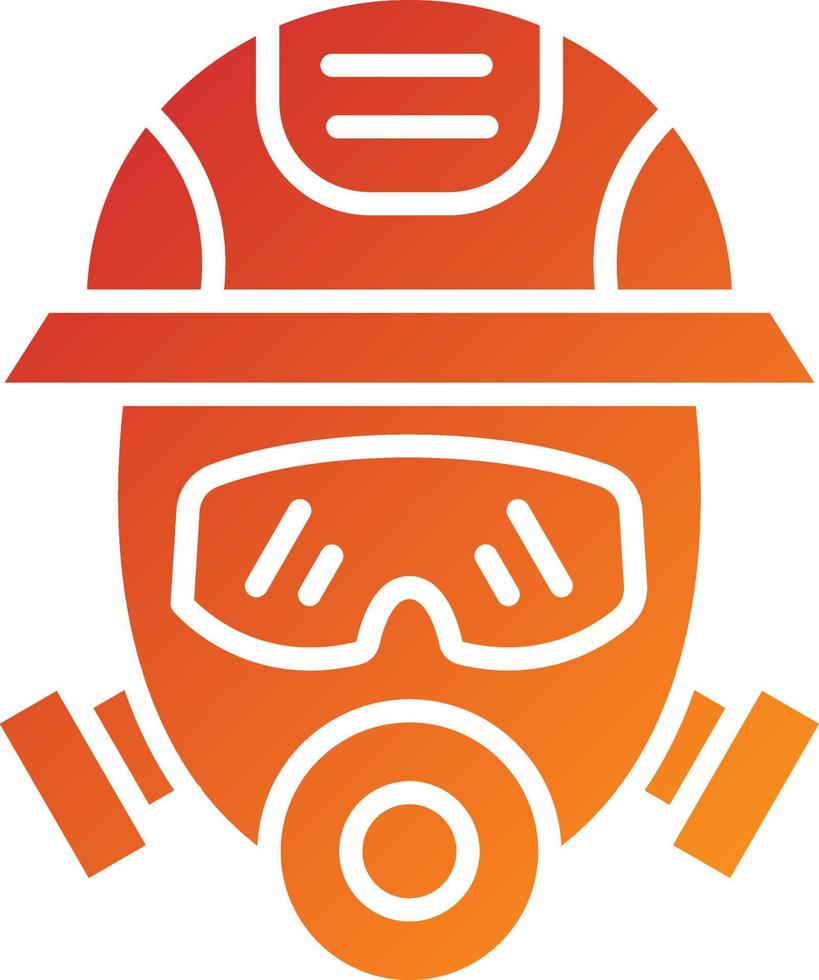 Fireman Mask Icon Style vector