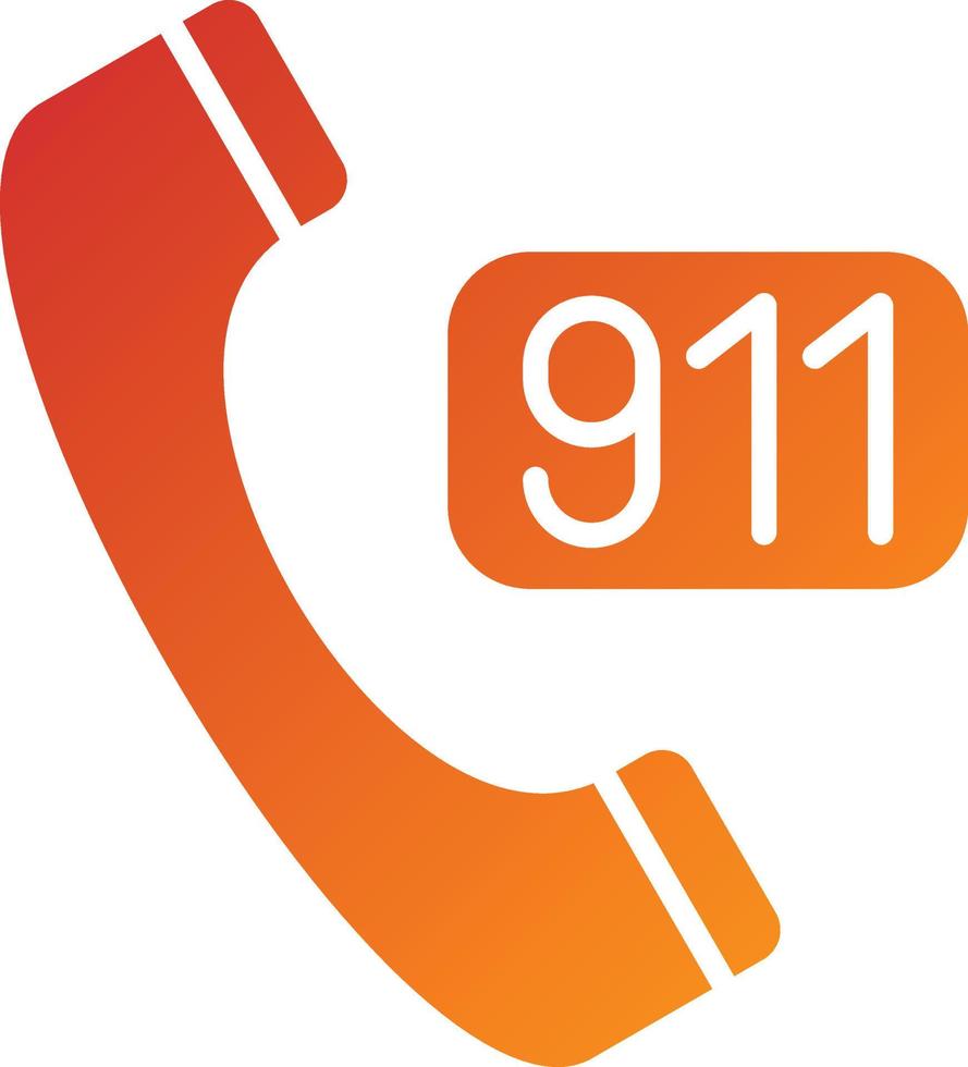 Call 911 Icon Style vector