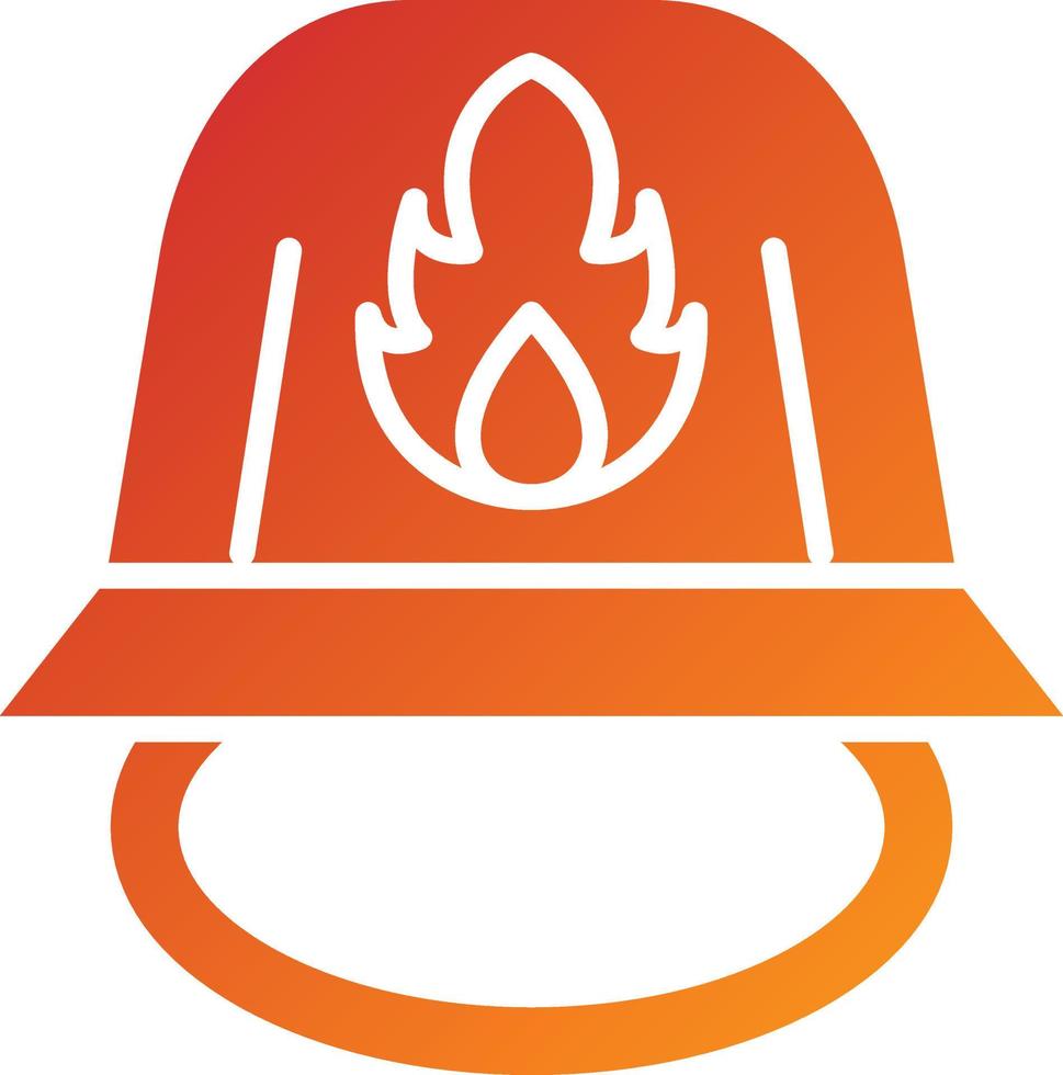 Firefighter Helmet Icon Style vector