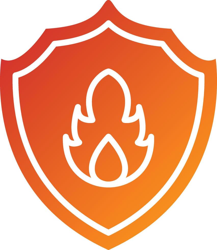 Fire Shield Icon Style vector