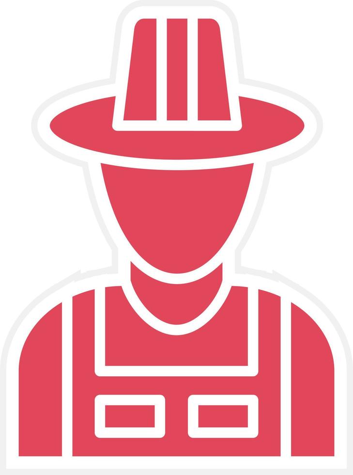 Male Farmer Icon Style vector