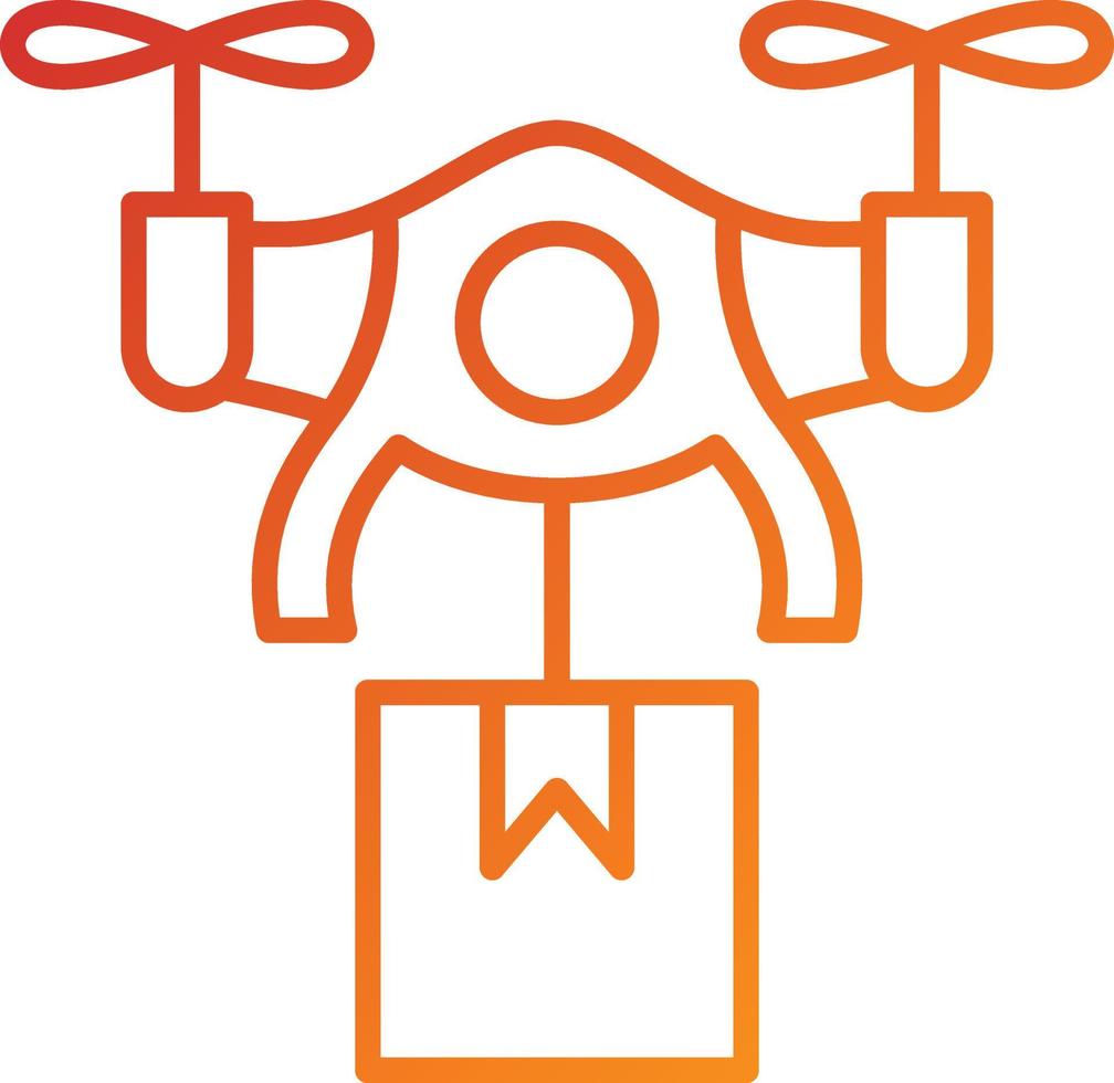 Drone Delivery Icon Style vector