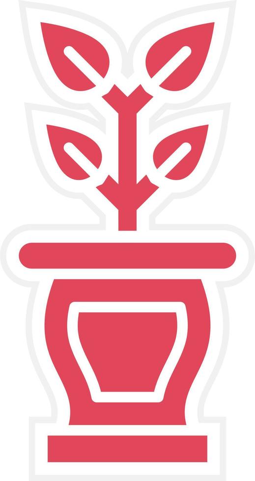 Plant Pot Icon Style vector