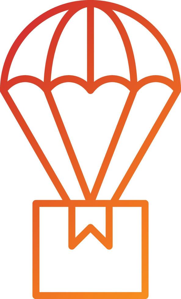 Parachute Delivery Icon Style vector