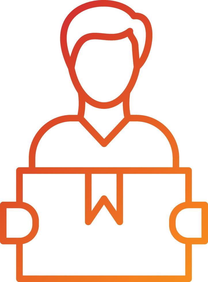 Courier Man Icon Style vector