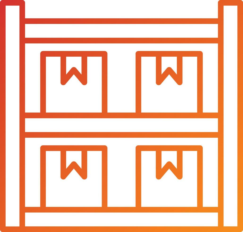 Package Shelves Icon Style vector